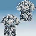 Dark Blue Bamboo Leaves Style Hawaiian Shirt Presents Ideas For Husband - Gearneko
