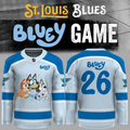 St Louis Blues x Bluey Game Hockey Jersey St Louis Blues Merch Hockey Lover Gifts - Gearneko