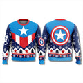 Captain America Costume Ugly Christmas Sweater Christmas Gifts For Captain America Lovers - Gearneko