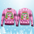 Courage The Cowardly Dog Pink Ugly Christmas Sweater Courage Apparel Xmas Gifts - Gearneko