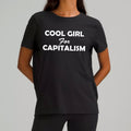 Cool Girl For Capitalism Black T-Shirt Streetwear Presents For Girlfriend - Gearneko