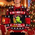 Fireball X Grinch All I Need Is Fireball It Is Too Peopley Outside Funny Ugly Sweater Xmas Gifts For Boyfriend - Gearneko