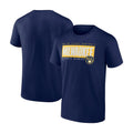 Milwaukee Brewers Merch Fanatics Blocked Out T-Shirt Milwaukee Brewers Apparel Fan Gear - Gearneko