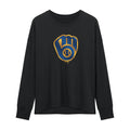Milwaukee Brewers Merch Metallic Mascot Long Sleeve Shirt Milwaukee Brewers Apparel - Gearneko