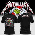 Metallica X Grinch Merch Christmas 2026 Holiday Gift T-shirt Metallica Clothing Rock Fans Presents - Gearneko