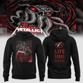 Metallica Merch Life Burns Faster 2026 Tour Hoodie Metallica Outfits Rock Fans Gifts - Gearneko