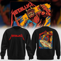 Metallica Merch Life Burns Faster 2026 Tour Sweatshirt Metallica Clothing Gift Music Fans - Gearneko