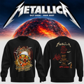 Metallica Merch Life Burns Faster 2026 Tour Sweatshirt Metallica Outfits Best Presents For Fans - Gearneko