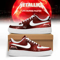 Metallica Merch Life Burns Faster 2026 Tour Sneaker Metallica Shoes Rock Fans Presents - Gearneko