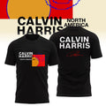 Calvin Harris Merch North America 2027 Tour Black T-Shirt Calvin Harris Clothing Fan Gifts - Gearneko