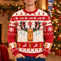 Fireball Reindeer Bottle Reindeer Holiday Ugly Sweater 2026 Chirstmas Apparel Gifts For Husband - Gearneko