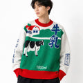 Dairy Cow 1000ml Japanese Ugly Sweater Dairy Cow Clothing Gifts For Boyfriend - Gearneko