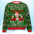 Donald Trump Really Terrific Very Merry Believe Me All Ugly Sweater Xmas Gifts For Donald Trump Supporters - Gearneko