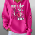 Basketball Ballin For A Cure Breast Cancer Awareness Waffle Hoodie Presents For Basketball Lovers - Gearneko