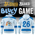 St Louis Blues X Bluey Game No 26 Hoodie St Louis Blues Apparel Best Fan Gear - Gearneko