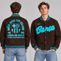 FC Barcelona X Goft Wang X Copa De Golf Letterman Baseball Jacket FC Barcelona Apparel Soccer Lover Gifts - Gearneko