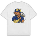 Milwaukee Brewers Merch 11 Jackson Chourio Praying Mantis Cartoon T-Shirt Milwaukee Brewers Clothing - Gearneko