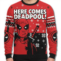 Here Comes Deadpool Ugly Christmas Sweater Xmas Gifts For Deadpools Lovers - Gearneko