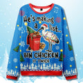He's Making A List Bin Chicken It Twice Ugly Christmas Sweater Funny Xmas Clothing - Gearneko