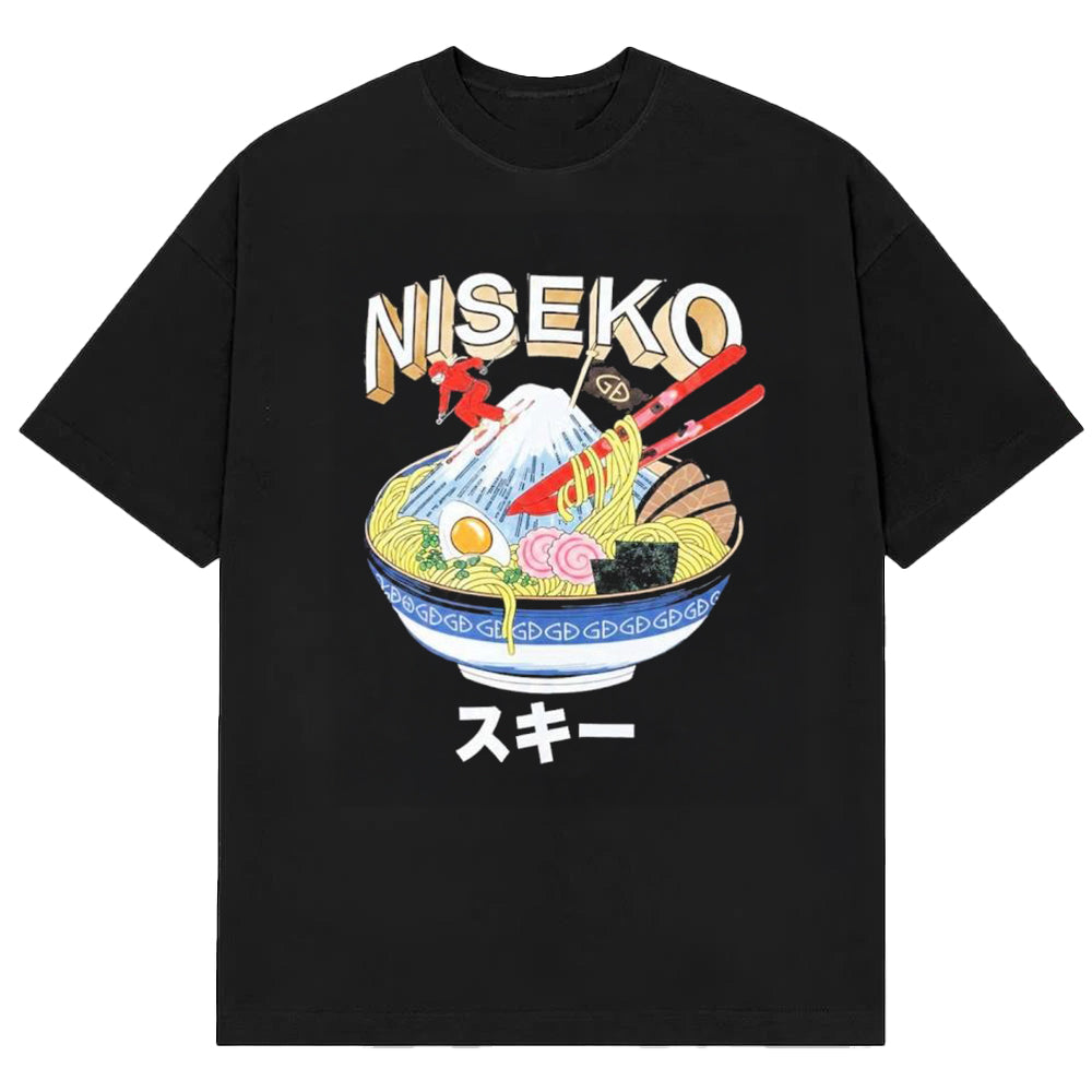 Niseko Japan Ski Ramen Christmas T-Shirt Presents For Skiing Lovers - Gearneko