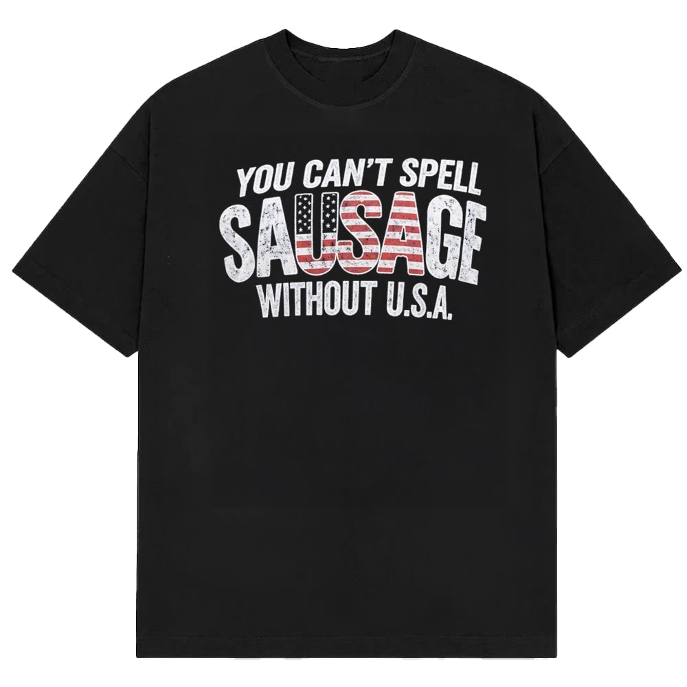 Official Josie Glabach You Cant Spell Sausage Without USA T-Shirt Funny Saying Shirt Gifts For Patriots - Gearneko