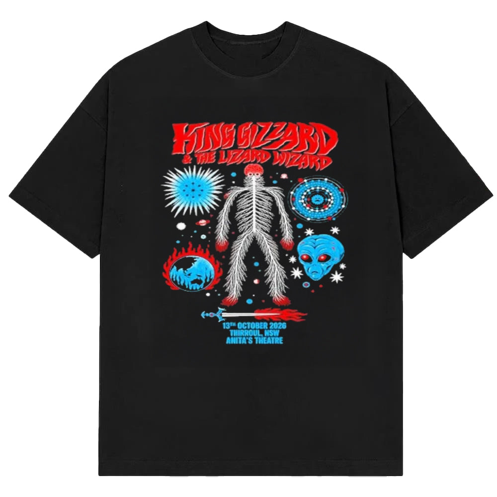 Official King Gizzard And The Lizard Wizard Merch Thirroul Black T-Shirt Best Fan Gifts - Gearneko
