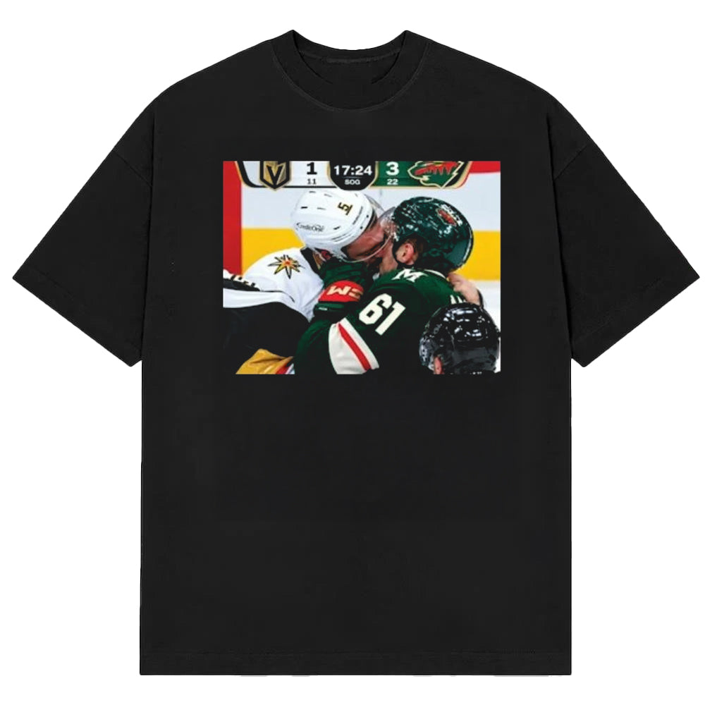 Official Lorenz And Lauzon Kissing Fight T-Shirt Funny Gifts For Hockey Lovers - Gearneko