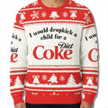 I Would Dropkick A Child For A Diet Coke Ugly Christmas Sweater Funny Xmas Clothing Gift For Brother - Gearneko