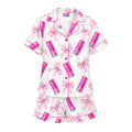 Coquette Energy Drinks Satin Pajama Set Energy Drinks Sleeping Clothing Presents For Wife - Gearneko