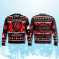 House Targaryen Game Of Thrones Ugly Christmas Sweater Xmas Presents For Gaming Lovers - Gearneko