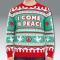 I Come In Peace Christmas Sweater Hippie Xmas Clothing Christmas Gift Ideas - Gearneko