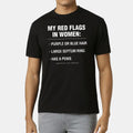 My Red Flags In Women Purple Or Blue Hair Large Septum Ring Has A Penis Shirt Funny Gifts For Him - Gearneko
