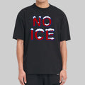 NO ICE Black T-Shirt Anti Fascism Clothing Presents For Husband - Gearneko