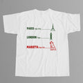 Paris Has The Eiffel Marietta Has The Big Chicken Shirt Funny World's Lanmarks Graphic Tee - Gearneko