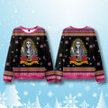 Skeleton Blessed And Stressed Ugly Christmas Sweater Christmas Apparel Xmas Gifts For Sister - Gearneko