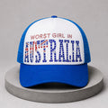 Slayyyter Worst Girl In Australia Trucker Hat Slayyyter Merch Presents For Music Lovers - Gearneko