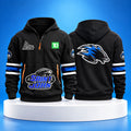 Saint John Sea Dogs Black Half Zip Hoodie Saint John Sea Dogs Apparel Best Fans Gears - Gearneko