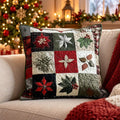 Snowy Pattern Winter Christmas Quilted Pillow Case Xmas Home Decor Christmas Gifts For Her - Gearneko