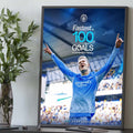Erling Haaland Manchester City New Record Fastest To 100 Goals Posters Erling Haaland Merch Soccer Lovers Gifts - Gearneko