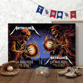 Metallica Life Burns Faster Full Event Canvas Metallica Concert Poster Best Fans Gifts - Gearneko