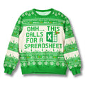 Ohh This Calls For A Spreadsheet Ugly Christmas Sweater Xmas Clothing Gift For Christmas - Gearneko