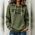 Womens DD 214 Alumni Waffle Hoodie Checkered Hoodie Patriotic Gift For Veterans - Gearneko