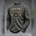 United States Army Est 1775 Waffle Knit Long Sleeve Shirt Proud Veteran Fan Gear - Gearneko