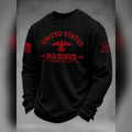 United States Marines Long Sleeve Waffle Knit Long Sleeve Shirt Proud Veteran Fan Gear - Gearneko