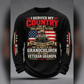 Veteran Grandpa I Served My Country Waffle Knit Long Sleeve Shirt Proud Veteran Fan Gear - Gearneko