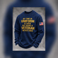 Veteran My Time In Uniform Graphic Shirt Patriotic Gift For Veterans - Gearneko