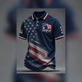 Veterans Day American Flag Polo Shirt Military Retirement Apparel - Gearneko