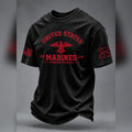 United States Marines Red Semper Fidelis T Shirt American Military Tribute Apparel - Gearneko
