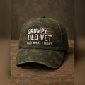 Grumpy Old Vet Camo Veteran Baseball Cap American Military Tribute Apparel - Gearneko