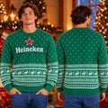 Heineken Logo Green Knitted Christmas Ugly Sweater Heineken Clothing Xmas Gifts For Dad - Gearneko